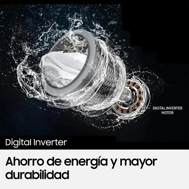 Lavadora Automática Samsung WA90CG4240BYZS / 9 kg/  (Nuevo caja dañada)