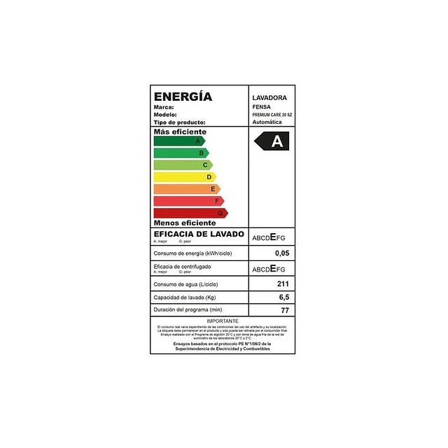 Lavadora Automática Fensa Premium Care 20SZ  20 Kg/ Gris (Nuevo caja dañada)