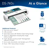 Escaner Brother DS740D/ Portátil Dúplex de 16 ppm y 30 ipm, conectividad USB 3.0, alimentador de páginas U-path.