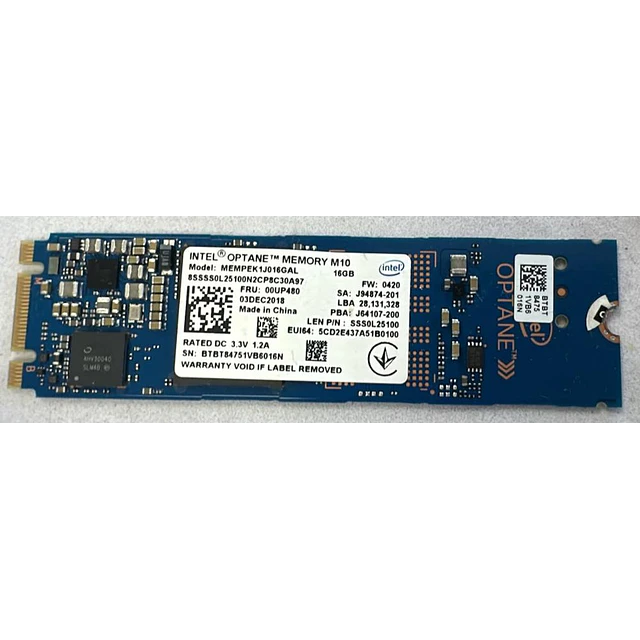 MEMORIA RAM INTEL OPTANE 16GB M.2 PCIe NVMe /  MEMPEK1J016GAL (Reacondicionado)