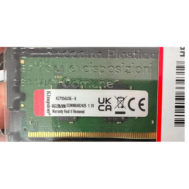Memoria RAM Kingston KCP556US6-8 DDR5, 5600MHz, 8GB, CL46 (Reacondicionado)