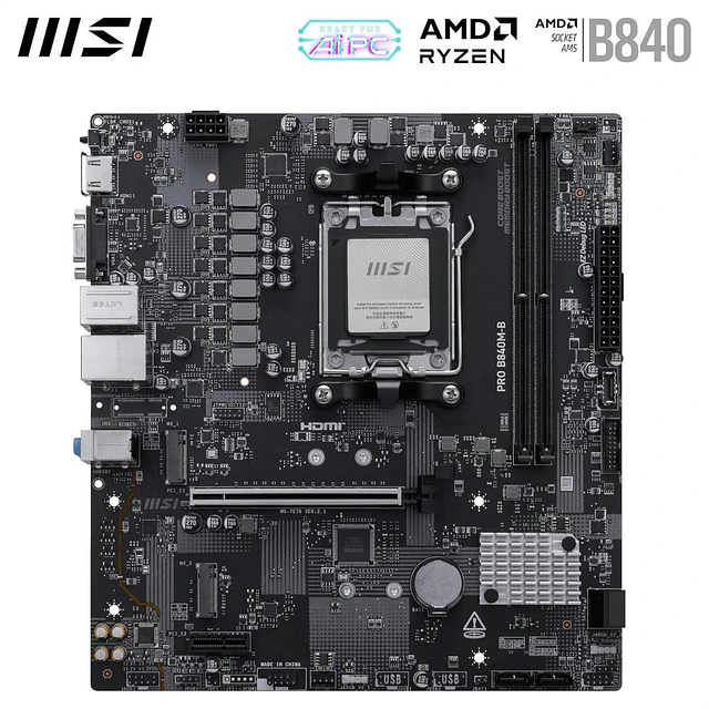 MSI TARJETA MADRE AMD-PRO B840M-B DDR5- 824142430972