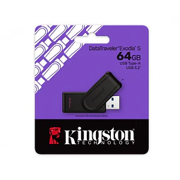 Memoria USB Kingston DTXS/64GB, Exodia S 64GB, USB-A 3.0, Negro