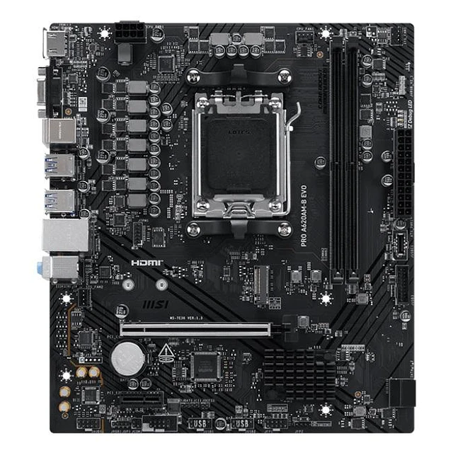 MSI TARJETA MADRE PRO A620AM-B EVO 2 DIMM AM5 MATX DDR5 MSI