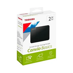 Disco Duro Toshiba 2TB Externo Canvio Basics Black