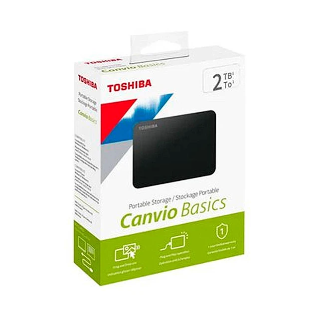 Disco Duro Toshiba 2TB Externo Canvio Basics Black