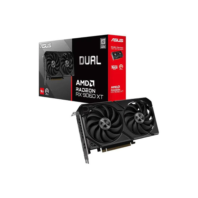 ASUS TARJETA VIDEO RX-9060XT DUAL 16G GDDR6 /1 HDMI/2DP