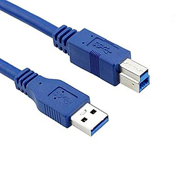 CABLE USB 3.0 A PLUG - B PLUG 1,4 MTS  COLOR AZUL