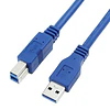 CABLE USB 3.0 A PLUG - B PLUG 1,4 MTS  COLOR AZUL