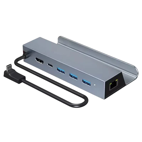 Hub 6 en 1 con 4K HDMI + PD 100W + USB 3.0*3 + RJ45 Ethernet 1000M