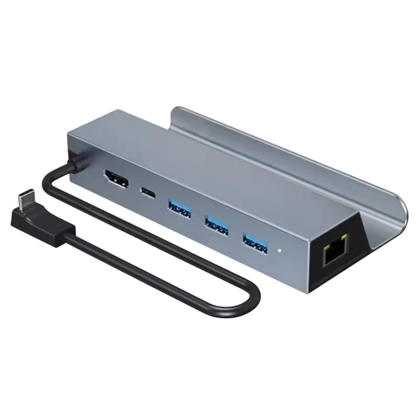 Hub 6 en 1 con 4K HDMI + PD 100W + USB 3.0*3 + RJ45 Ethernet 1000M 1