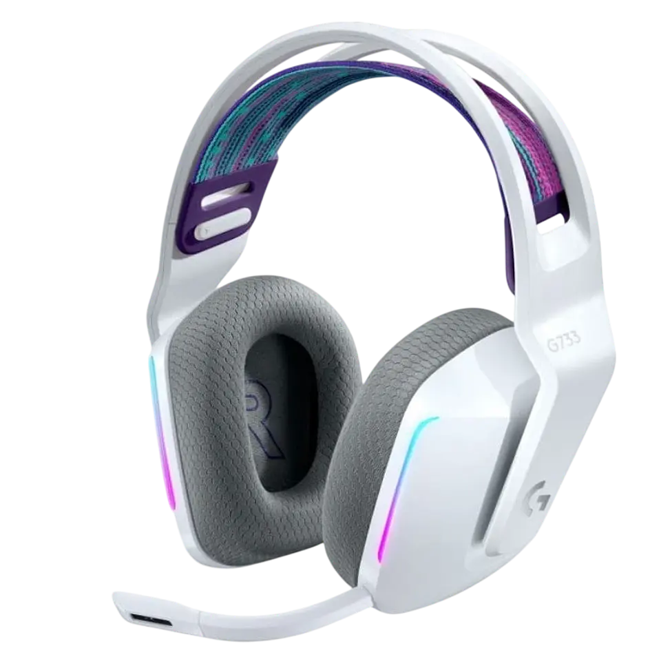 Logitech G G733 Inalámbrico RGB Blanco - Auriculares Gaming 1