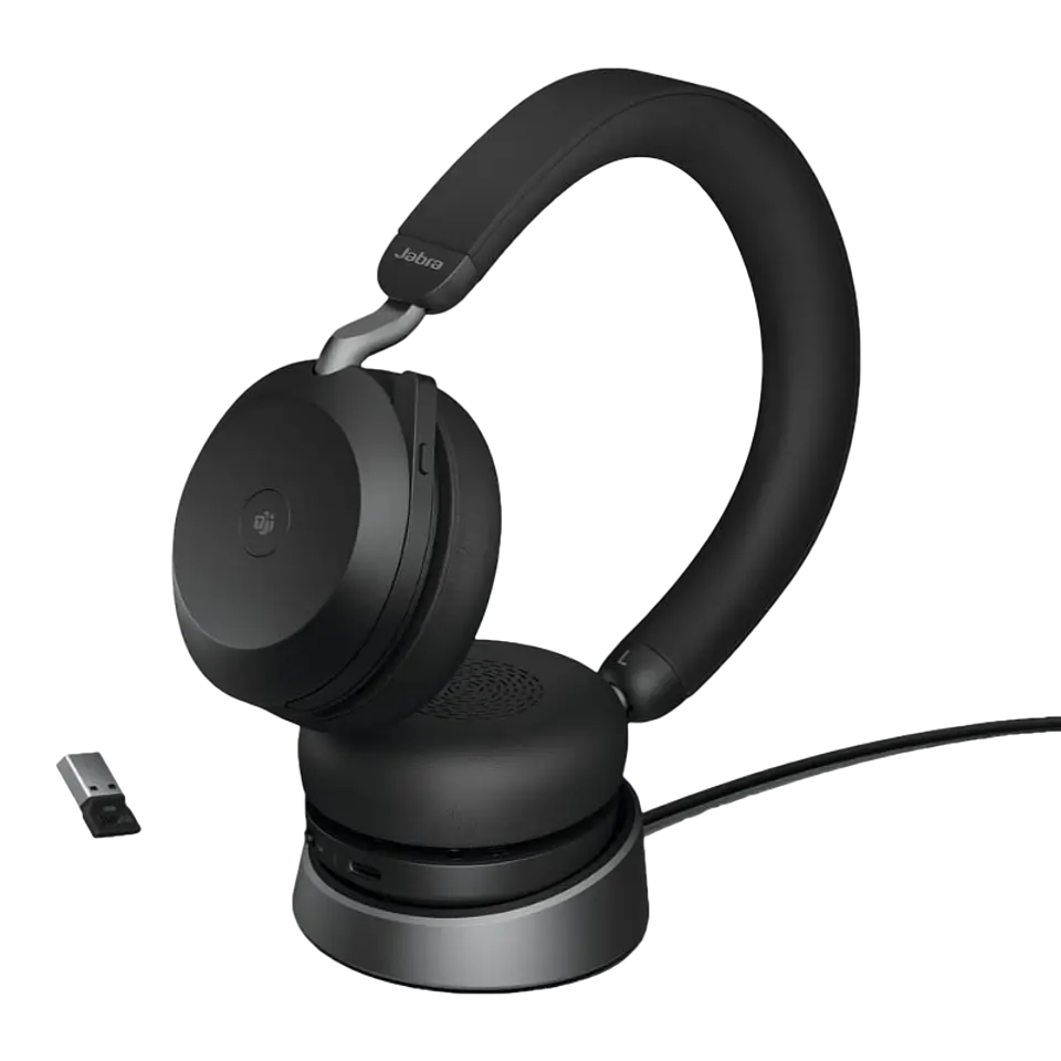 Jabra Evolve2 75 UC ANC Negro con Micrófono y Soporte de Carga 1