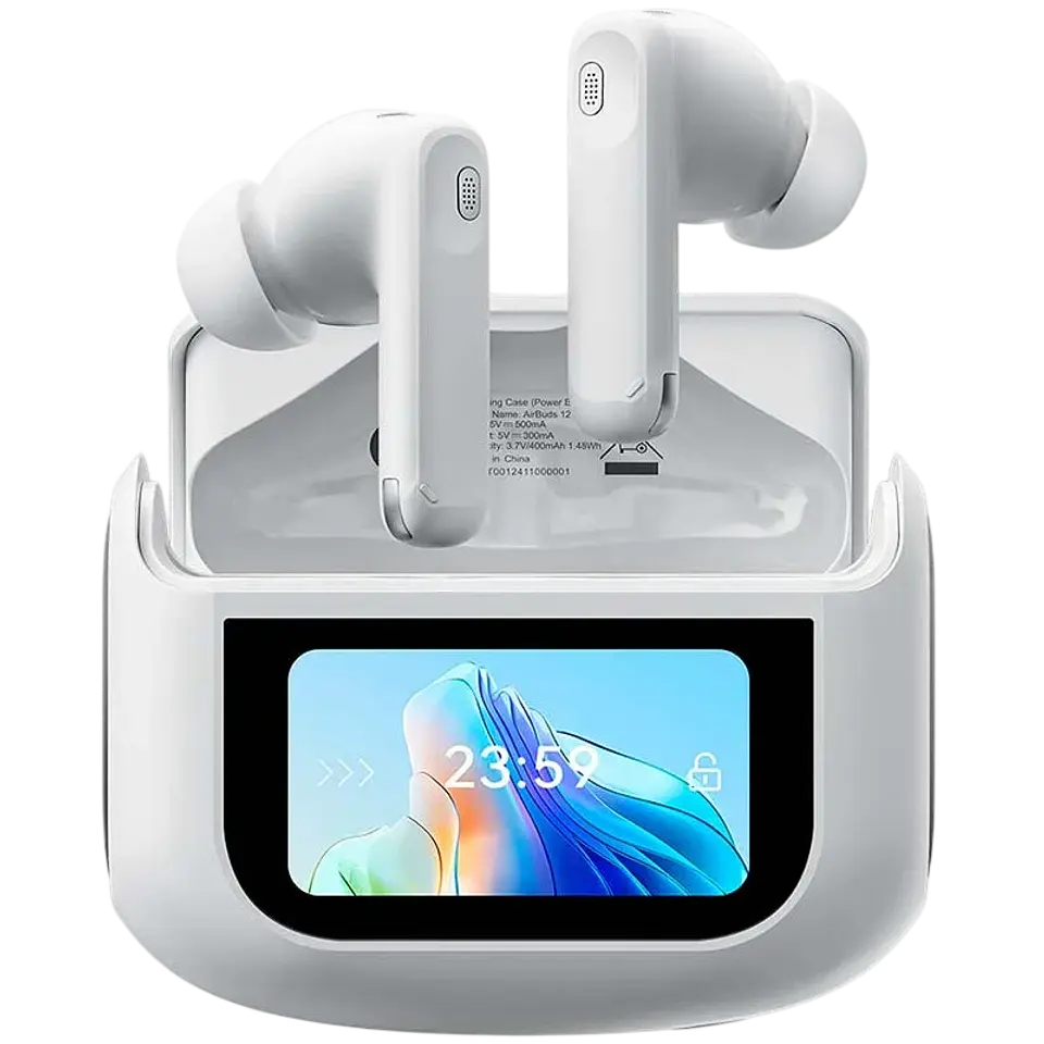 Blackview Airbuds 12 IPX7 Blanco y Estuche con Pantalla LED 1