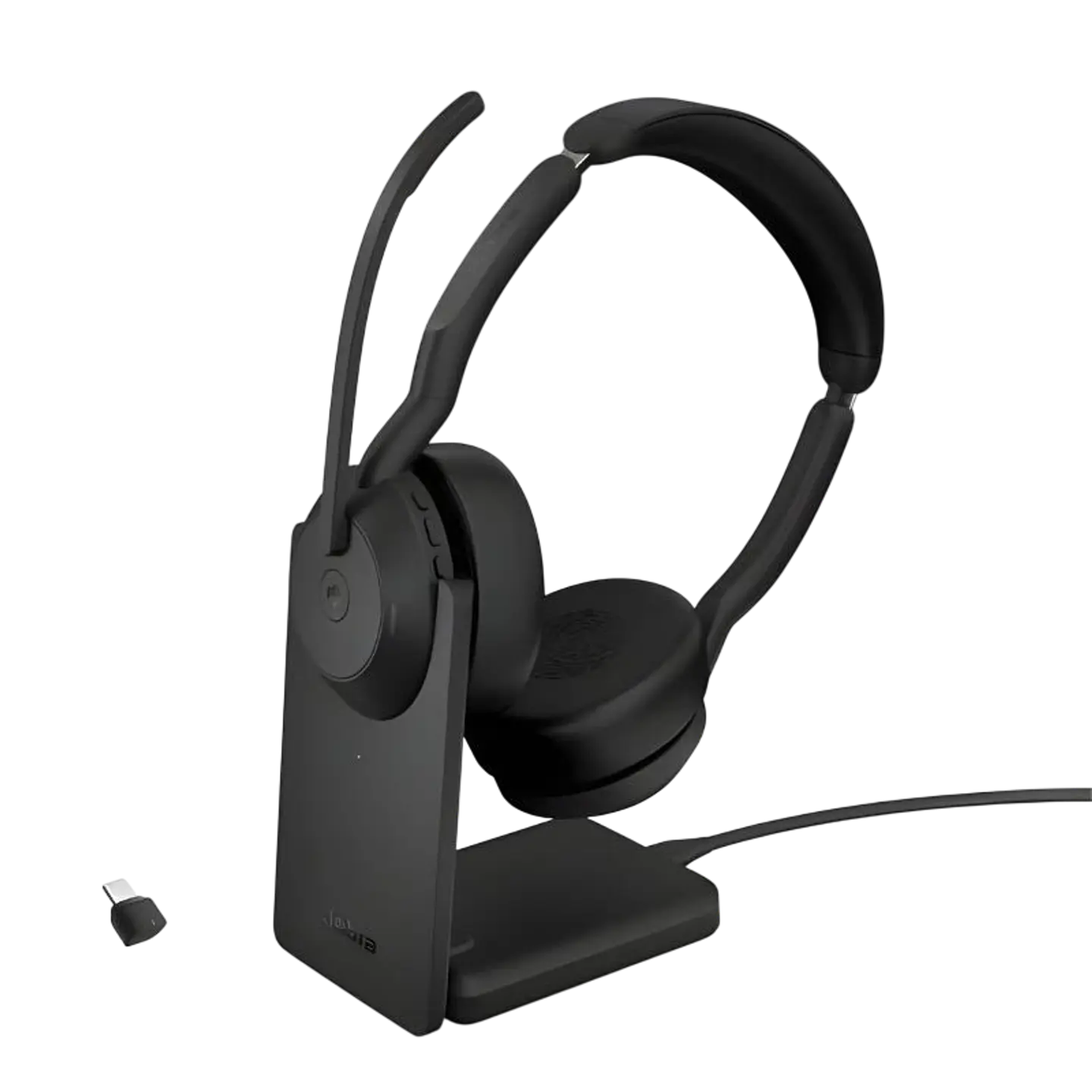Jabra Evolve2 55 MS Stereo con Soporte de carga 1