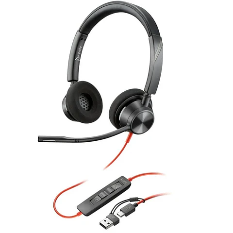 POLY Blackwire 3320 USB-C Con adaptador USB-A - Auriculares PC