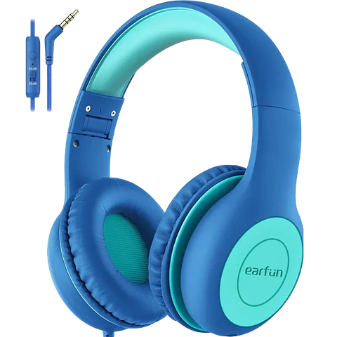 Earfun K1 Blue Green - Auriculares para niños