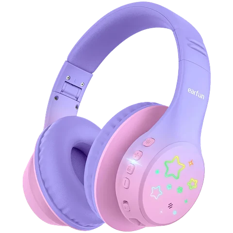 Earfun K4 con RGB Bluetooth Violet - Auriculares para niños