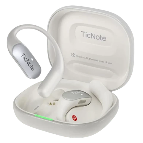 TicNote Pods 4G Blanco - Auriculares Open-Ear con Transcripción IA y eSIM
