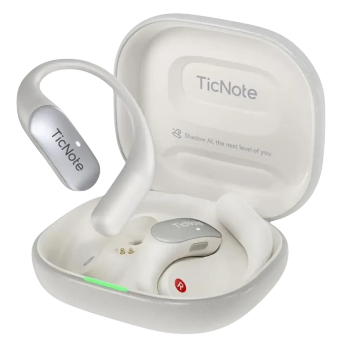 TicNote Pods 4G Blanco - Auriculares Open-Ear con Transcripción IA y eSIM 1