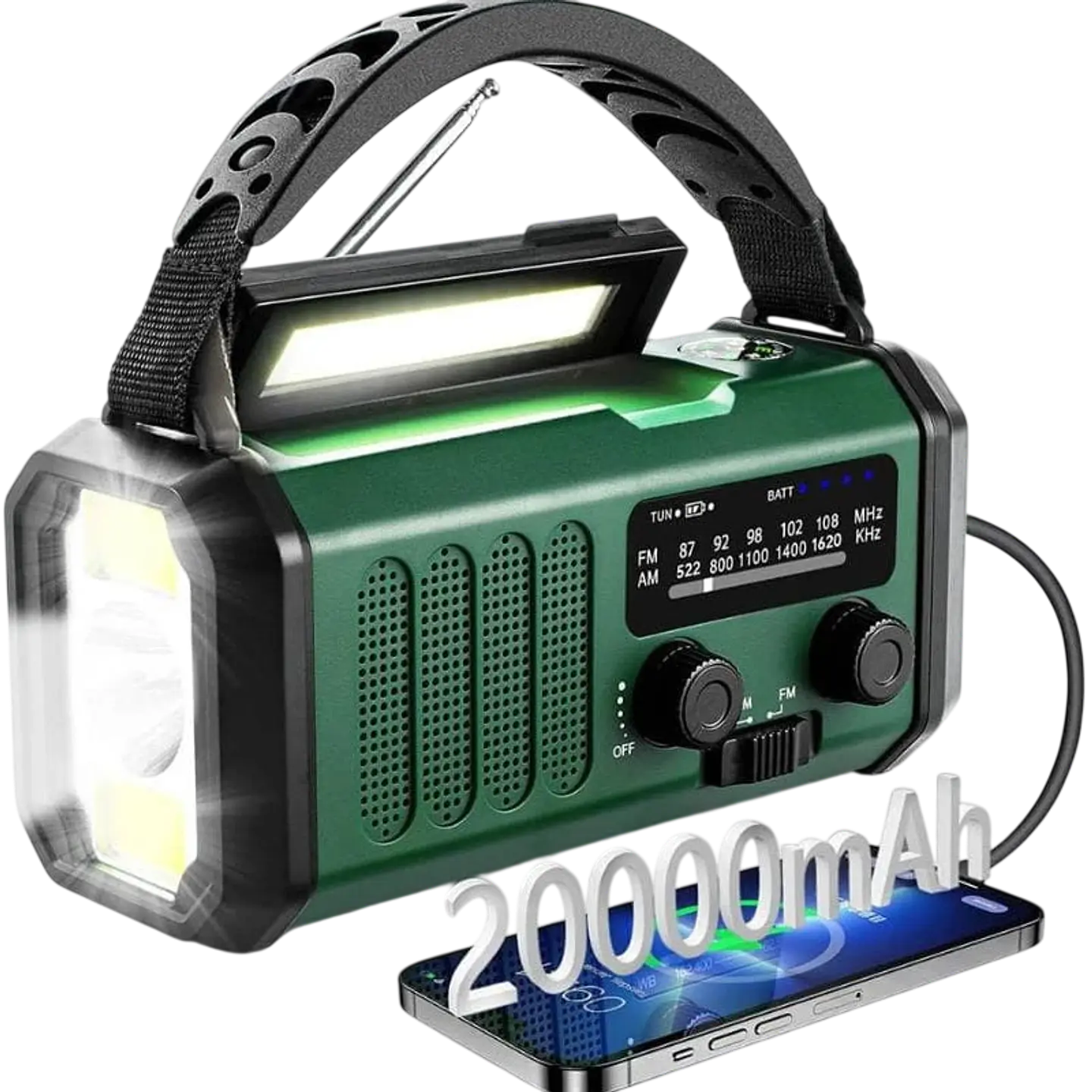 Radio de Emergencia Portátil 20000 mAh 1