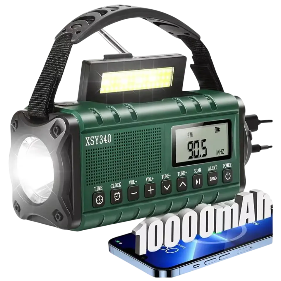 Radio de Emergencia XSY340  Portátil 10000 mAh 1