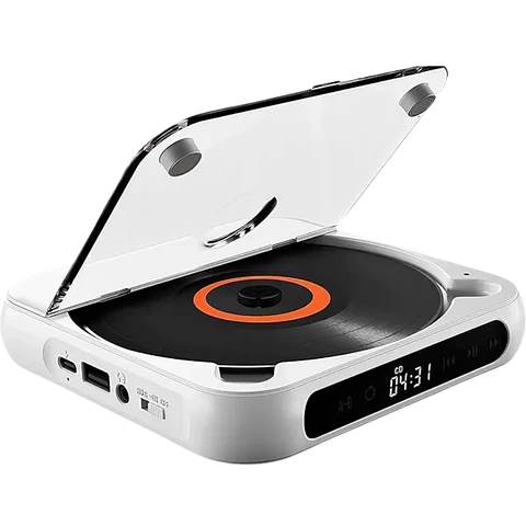 KC-918 Reproductor Estéreo portátil Bluetooth de CD Blanco