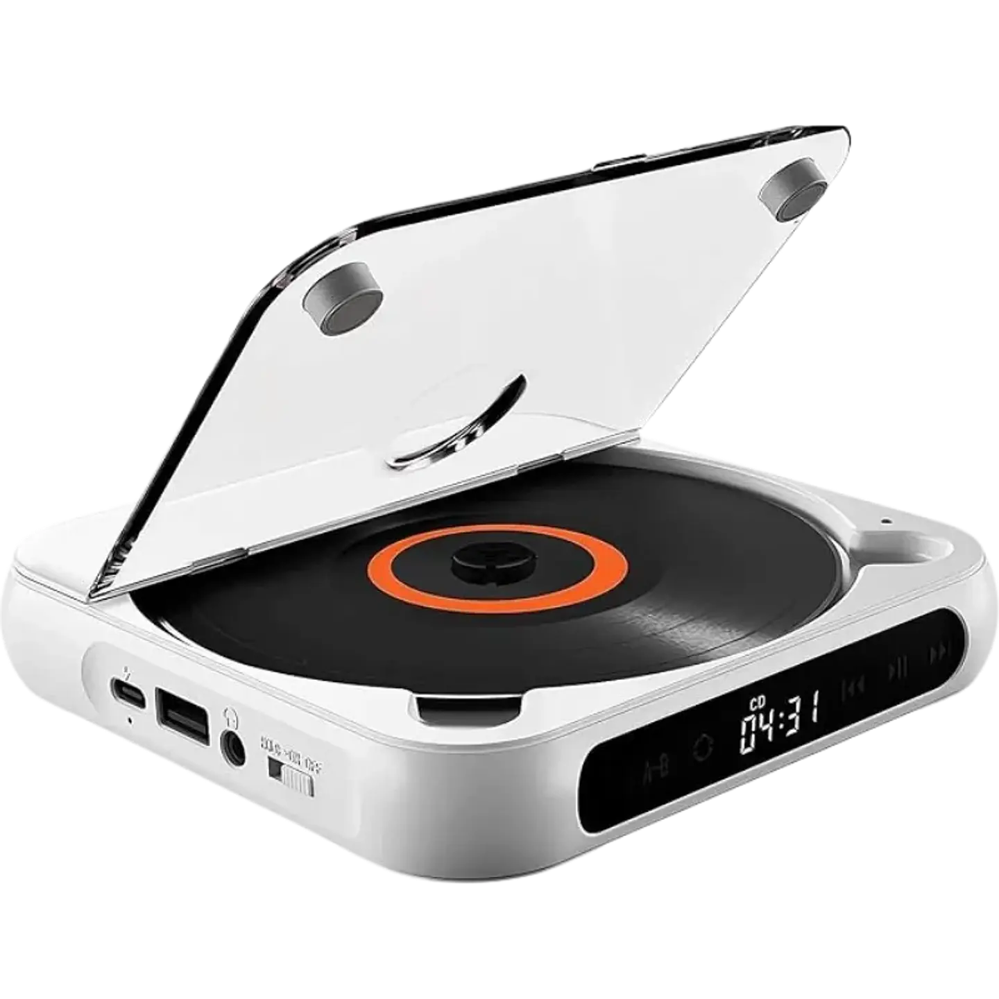 KC-918 Reproductor Estéreo portátil Bluetooth de CD Blanco 1