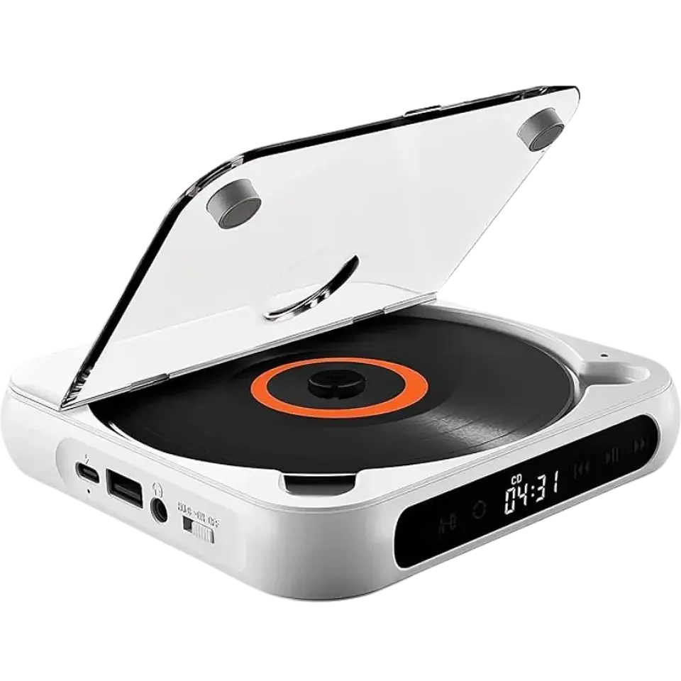 KC-918 Reproductor Estéreo portátil Bluetooth de CD Blanco 1