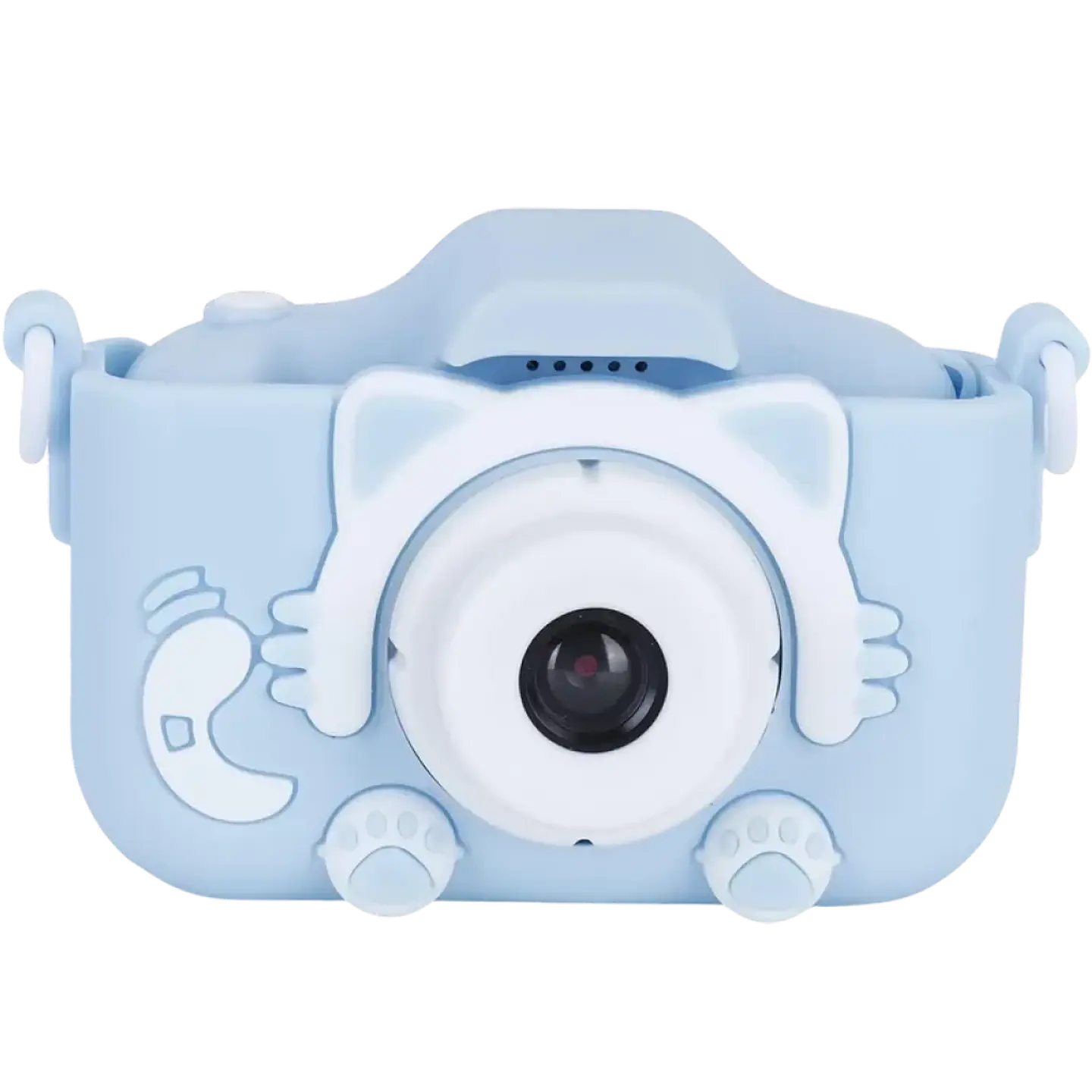 Cámara Digital Para Niños K1C Versión Mejorada 600mAh Funda Gato Azul 1