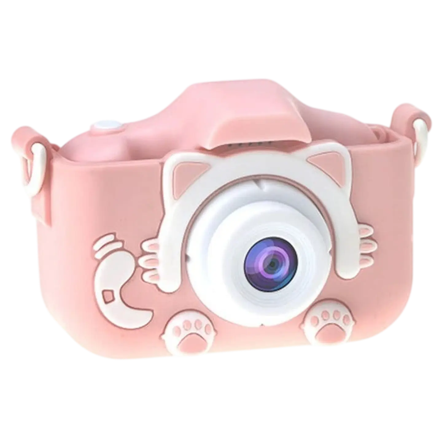 Cámara Digital Para Niños K1C Versión Mejorada 600mAh Funda Gato Rosa 1