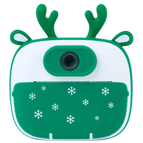Cámara Instantánea Para Niños con Impresión K13 Diseño Reno Verde