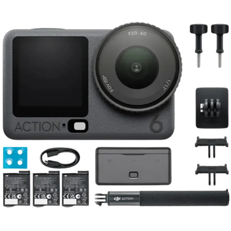 Cámara Deportiva DJI Osmo Action 6 Adventure Combo 4K UltraHD WIFI BT UltraWide Estabilización 1