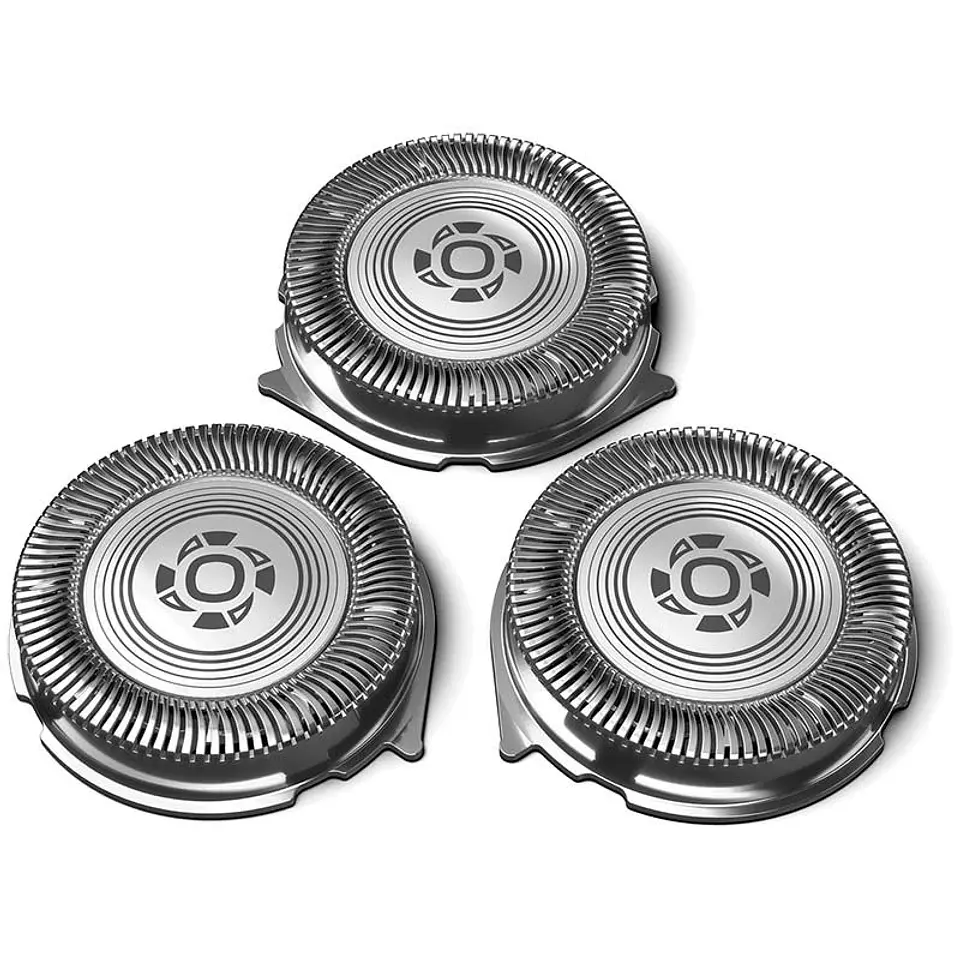 3x Cabezales de Recambio para Afeitadora Eléctrica Philips Series 3000 y 1000 acero inoxidable 1