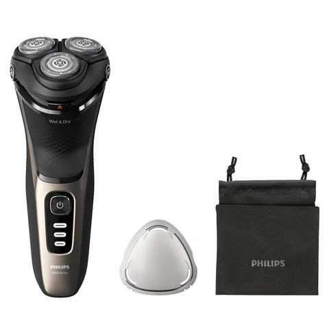 Afeitadora eléctrica Philips Shaver 3000 Series S3242/12 Negro/Oro