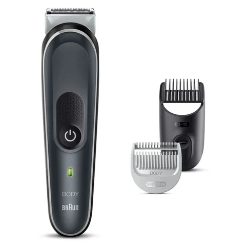 Afeitadora eléctrica Corporal Braun BodyGroomer 5 BG5340 3 en 1 Negro/Plata