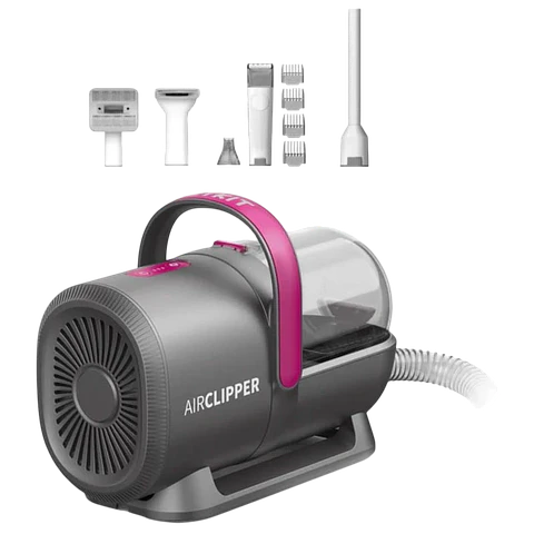 Kit de Aseo para Mascotas con Aspiradora 5 en 1 Grooming Vacuum Kit Negro