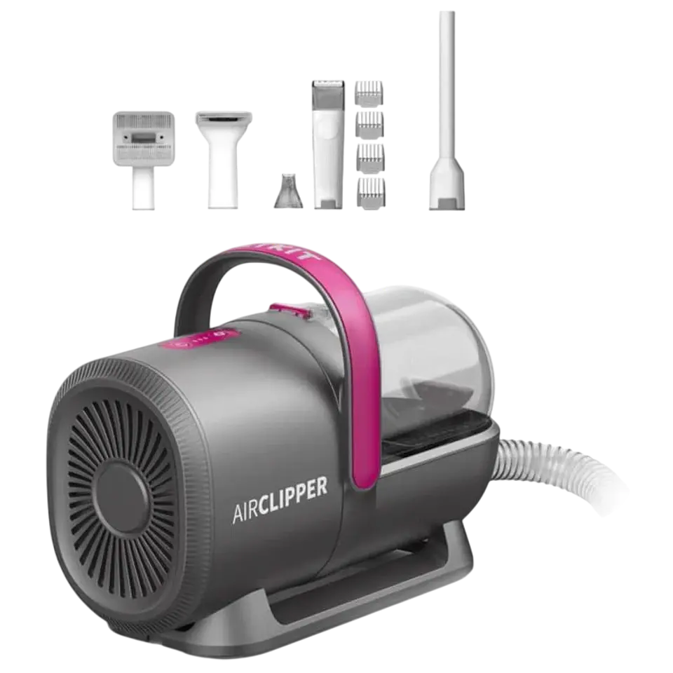 Kit de Aseo para Mascotas con Aspiradora 5 en 1 Grooming Vacuum Kit Negro 1