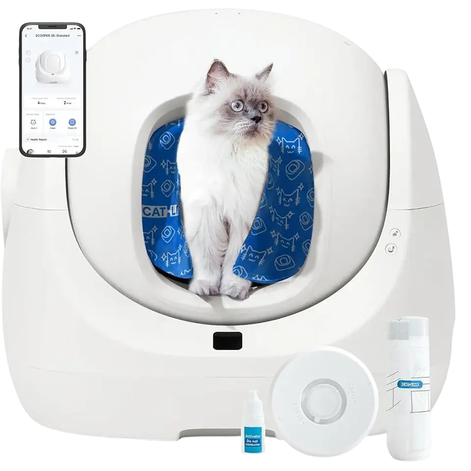 Arenero Autolimpiable Catlink Baymax Scooper SE Blanco 1