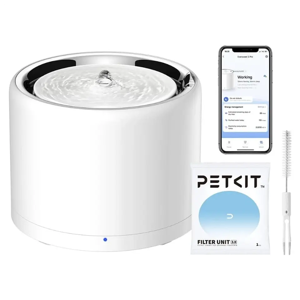 Petkit Eversweet 3 Pro UVC Smart Pet Silent Pump Blanco - Bebedero para animales de compañía 1