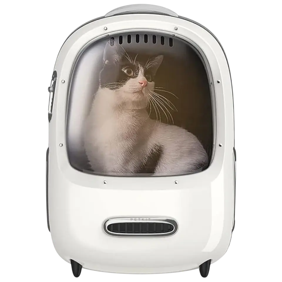 PETKIT Breezy Dome 2 Mochila de Viaje para Perros y Gatos Blanco 1