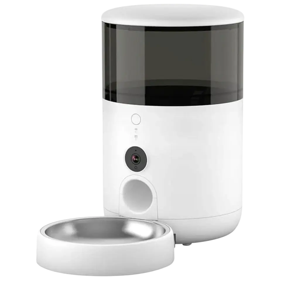 Petoneer NutriVue Feeder Blanco - Comedero Inteligente Para Mascotas Con Cámara y Micrófono - Audio Bidireccional - Programable con APP - Acero Inoxidable Ideal para Perros y Gatos 1