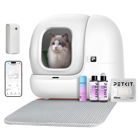 Arenero Automático PETKIT Pura Max 2 Premium Kit - Con tecnología xSecure e incluye kit de eliminación de olores - Control APP