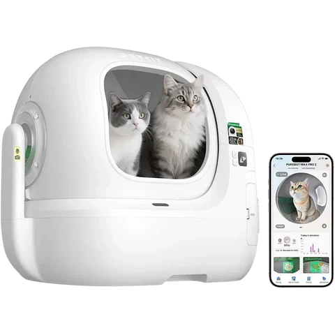 PETKIT Purobot Max Pro 2 Arenero Autolimpiable 76 L con Cámara IA xSecure