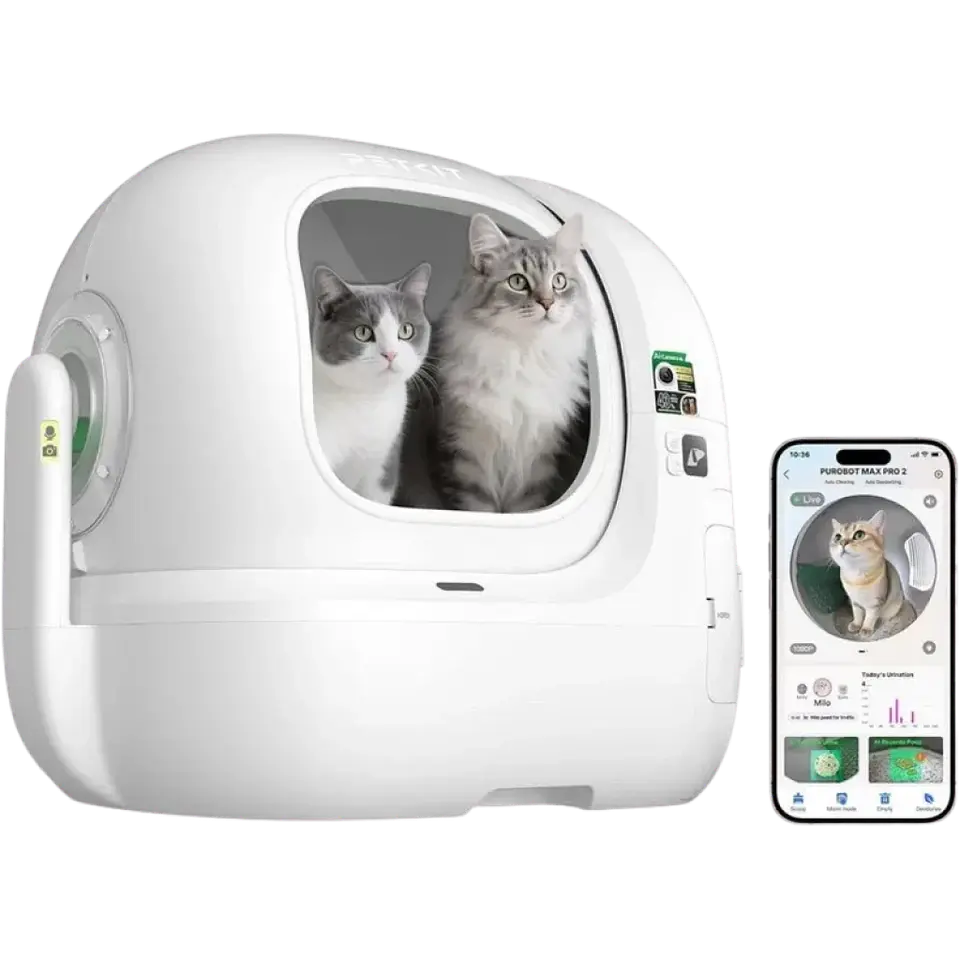 PETKIT Purobot Max Pro 2 Arenero Autolimpiable 76 L con Cámara IA xSecure 1