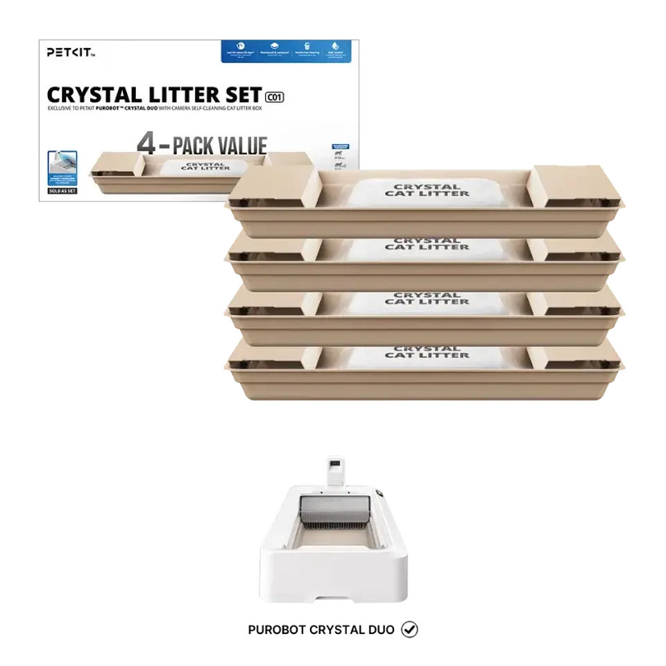 PETKIT Set de Arena para Gatos Azul + Bandejas Reemplazables (Pack x4) 1