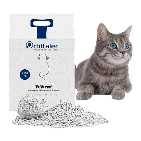 Oribitaler Yupiter® MoonDust 2700 Fantastic Tofu arena aglomerante para gatos, soluble en agua, máximo control de olores y 100% natural