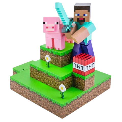 Lámpara Paladone Steve Diorama Minecraft