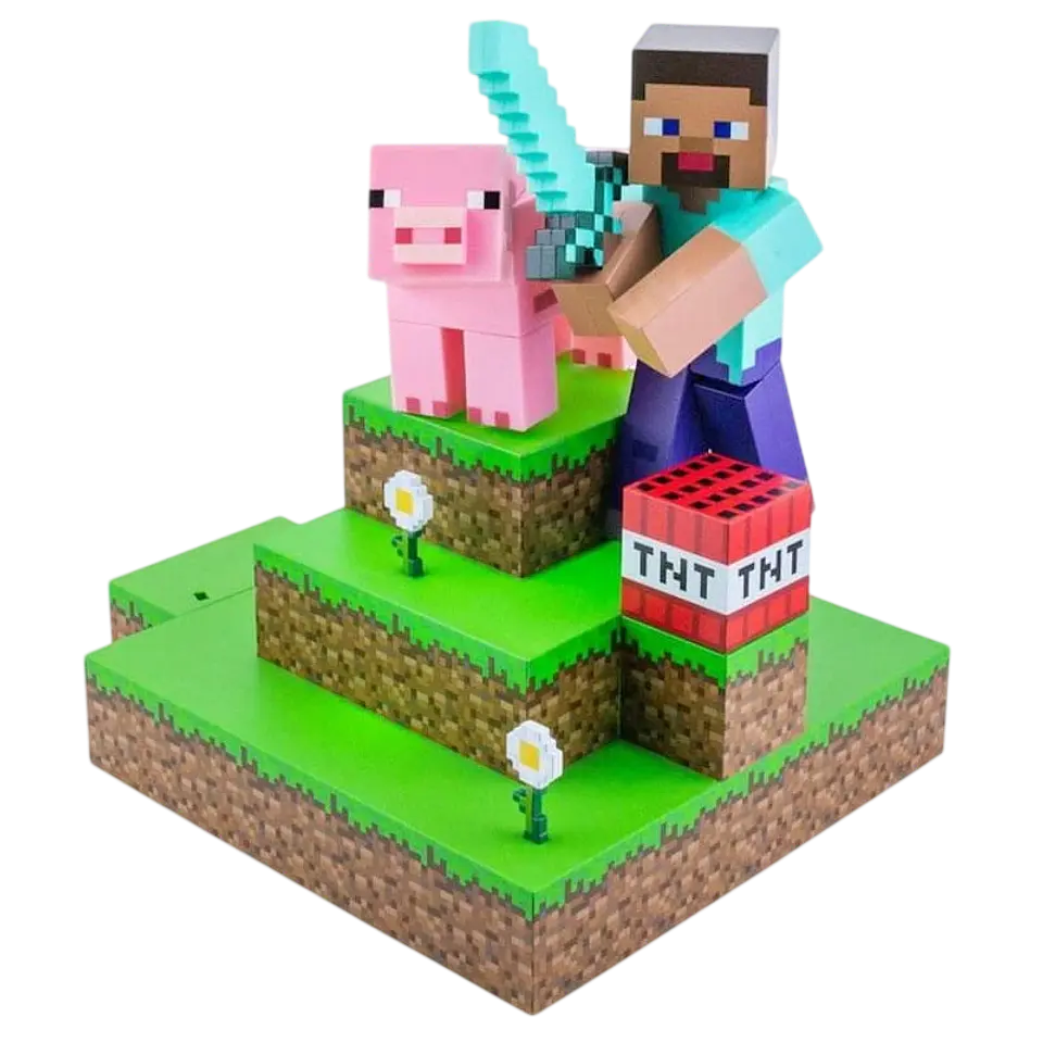 Lámpara Paladone Steve Diorama Minecraft 1
