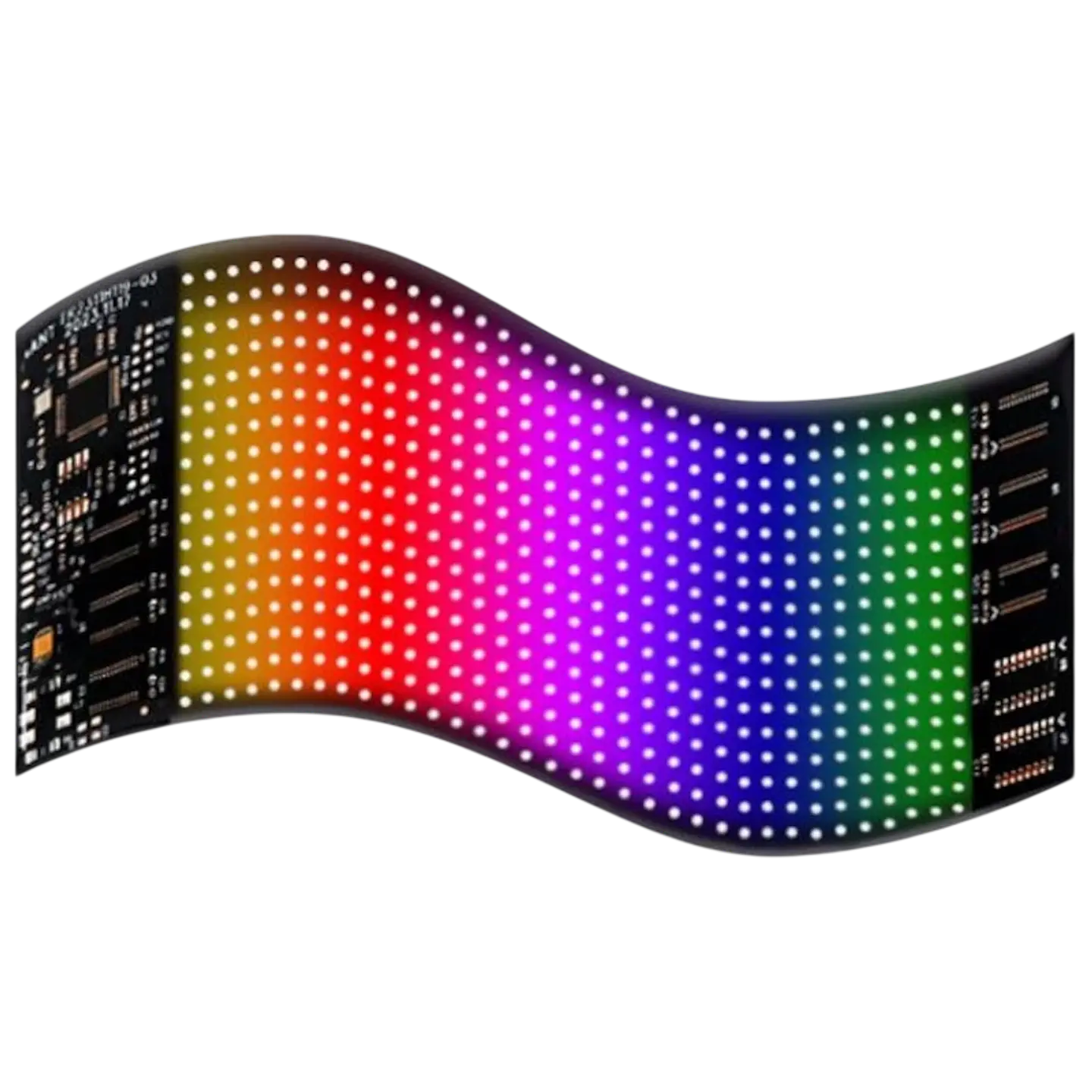 Pantalla de matriz LED RGB flexible para coche 20 x 64 con aplicación Bluetooth Negro 1